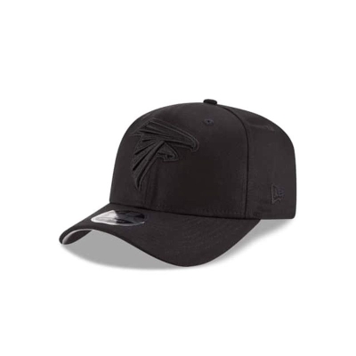 Atlanta Falcons Gorra | New Era NFL Black On Black Stretch Snap 9fifty Snapback Cap Mexico - Negros